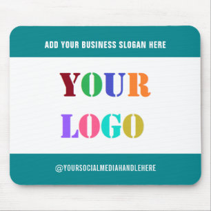 Company Logo Text Social Media Mouse Pad Template
