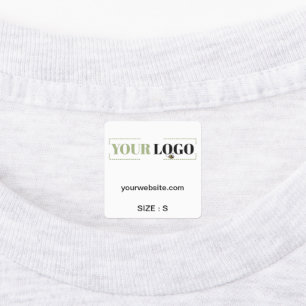 Company Logo Text Website or Size Clothing Garment