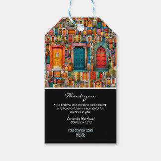 Company Logo Thank You Referral - Vintage Doors Gift Tags