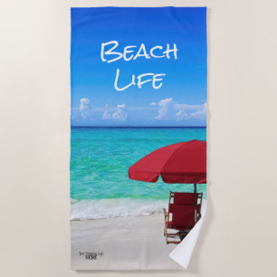 Company Logo Tropical Beach Umbrella Client Gift Towel