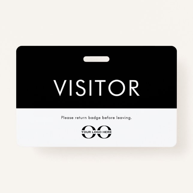 Company Logo Visitor Badge ID Badge (Front)
