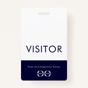Company Logo Visitor Badge Navy ID Badge