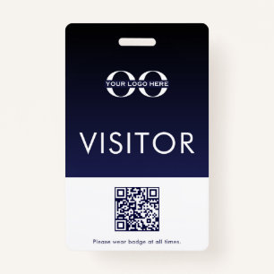 Company Logo Visitor Badge QR Code ID Badge