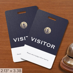 Company Logo Visitor Badge Return Request ID Badge