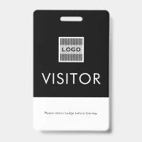 Company Logo Visitor Badge with Return Request