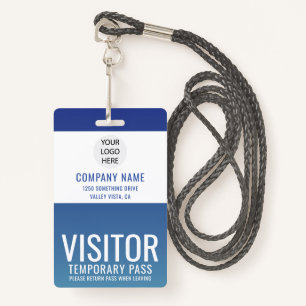 Company Logo Visitor Pass ID ID Badge