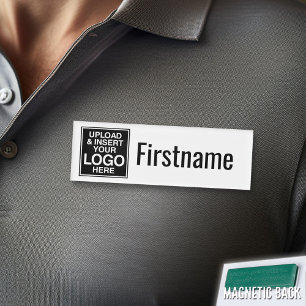 Company Logo with area for First Name only Name Tag