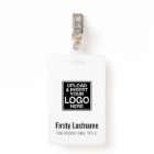 Company Logo with First and Last Names Bar Code