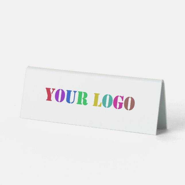 Company Logo Your Business Table Tent Sign Example (Front)