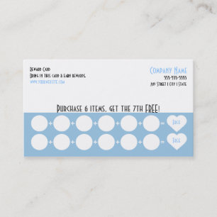 Company Loyalty Business Card Punch Card