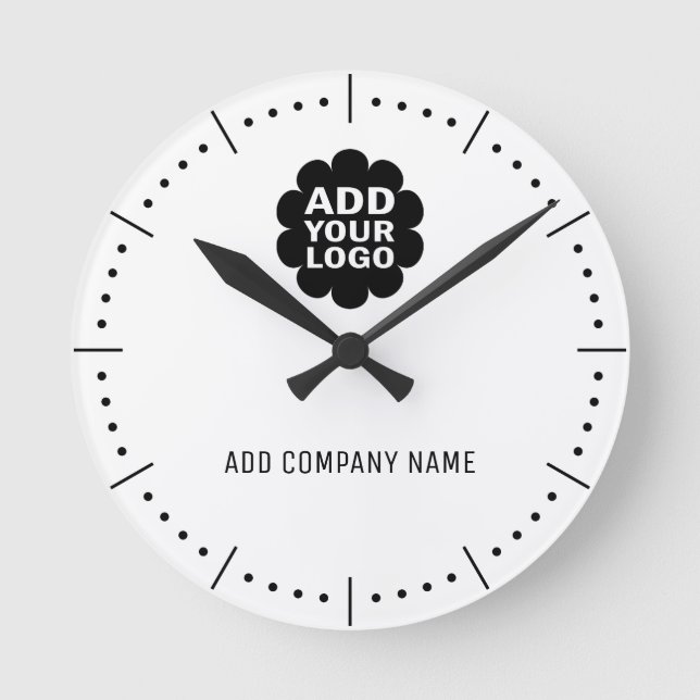 Company Name And Logo Corporate Promotional Round Clock (Front)
