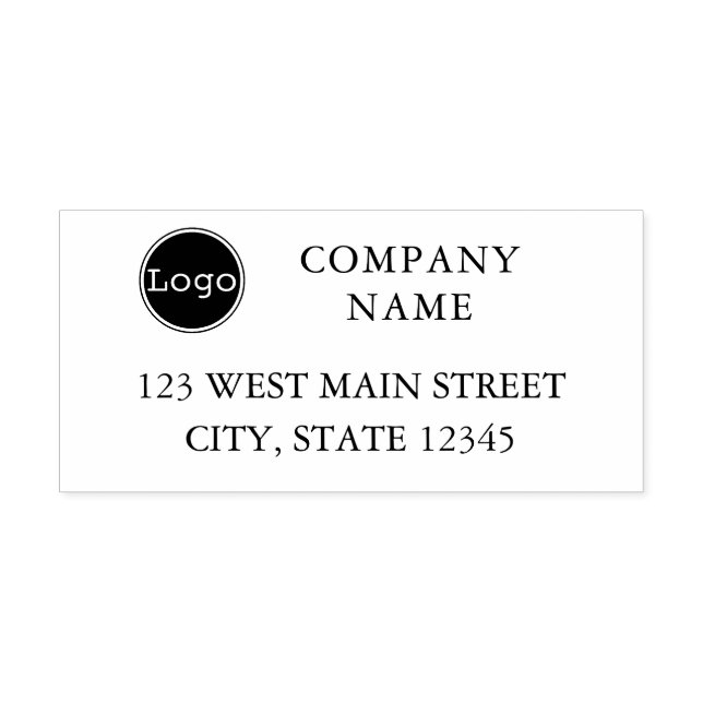 Company Name and Return Address Self-inking Stamp (Design)