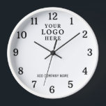 Company Name Business Logo Corporate Branded Promo Clock<br><div class="desc">Wall Clocks with company logo make unique corporate promotional gifts. Personalise with your business name and logo. The logo clocks also make great gifts of appreciation for employees.</div>