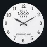 Company Name Business Logo Corporate Branded Promo Large Clock<br><div class="desc">Wall Clocks with company logo make unique corporate promotional gifts. Personalise with your business name and logo. The logo clocks also make great gifts of appreciation for employees.</div>