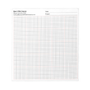 Company Name Contact Project 10x10 Grid Graph Notepad