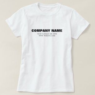 Company Name Logo   Business Employee Staff White T-Shirt