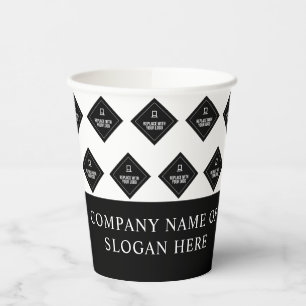 Company Name & Logo Pattern Paper Cups