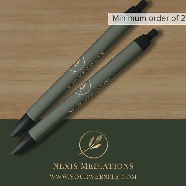 Company Name Logo Promotional Black Ink Pen (Creator Uploaded)