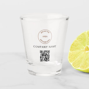 Company Name Logo QR Code Promotional  Shot Glass