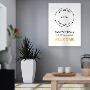 Company Name Logo Welcome Luury Real Foil Prints
