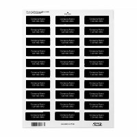 Company Name  Phone Number Black Product Label