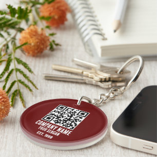 Company Name, QR Code Key Ring