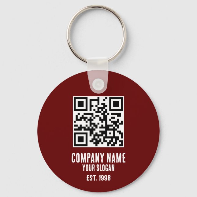 Company Name, QR Code Key Ring (Front)