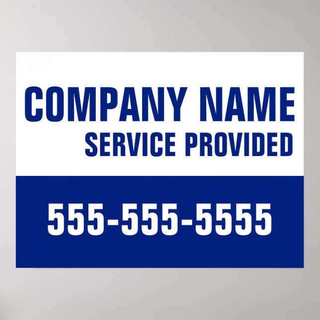 Company Name Service Provided Custom Phone Poster (Front)