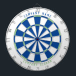 Company Name & Slogan Office Game Room Blue/Green  Dartboard<br><div class="desc">Want to attract your employees to go into the office? Improve your office game room with this dartboard featuring your company's brand colours, company name and slogan/tagline/values. Let them work hard and play hard at the office! Keep your employees engaged with office-wide darts competitions. Need help customising this with your...</div>