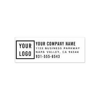 Company Name & Telephone | Modern Return Address Self-inking Stamp