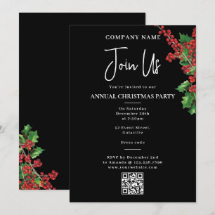 Company Office Corporate Annual Christmas Party Invitation