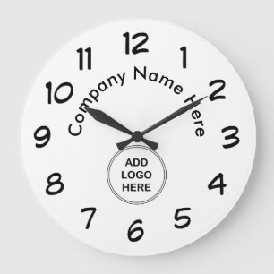 Company Office Logo Template Large Clock
