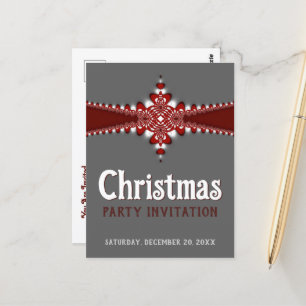 Company Office Stylish Christmas Party Invite Postcard