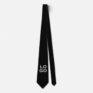 Company or Business Custom Logo on Black Tie
