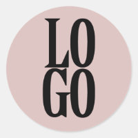 Company or Business Custom Logo on Dusty Pink