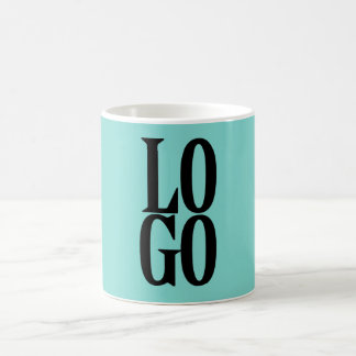 Company or Business Custom Logo on Teal Coffee Mug