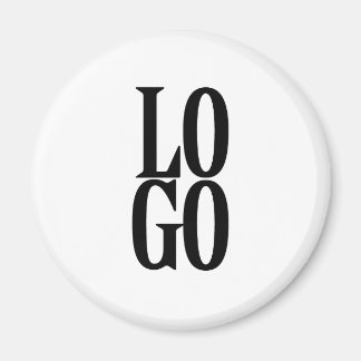 Company or Business Custom  Logo on White Magnet