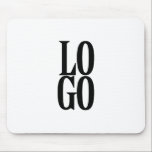 Company or Business Custom Logo on White Mouse Mat<br><div class="desc">This simple yet sophisticated custom mouse pad features a solid white background with a sample company or business logo placed in the centre. You can personalise the mouse pad to add your own company, organisation, or business logo, or other custom image. It's great for a company event or party as...</div>