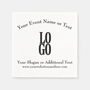 Company or Business Custom Logo with Text Napkin