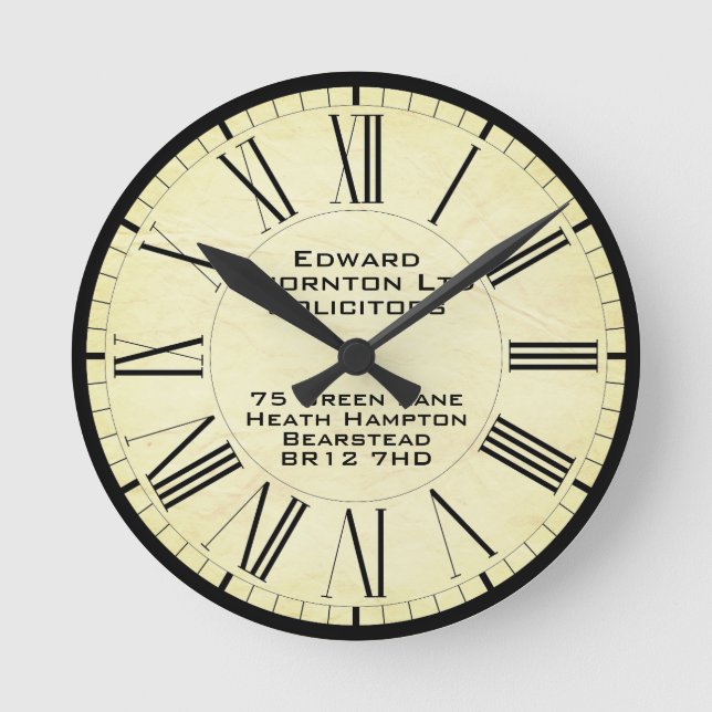 Company or Business Office Wall Clock (Front)