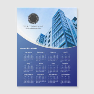 Company Photo and Logo 2023 Calendar Magnetic Card