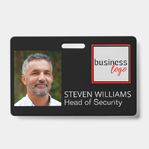 COMPANY PHOTO IDENTIFICATION BUSINESS LOGO CUSTOM ID BADGE