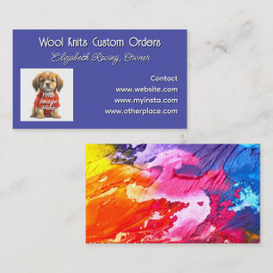 Company Photo Template Purple  Business Card