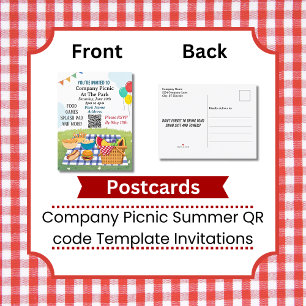 Company Picnic Summer QR code Template Invite