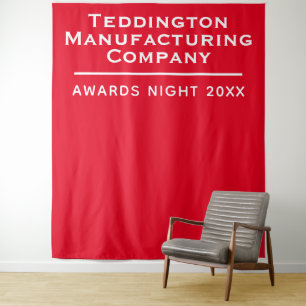 Company Presentation Awards Backdrop in Red Tapestry