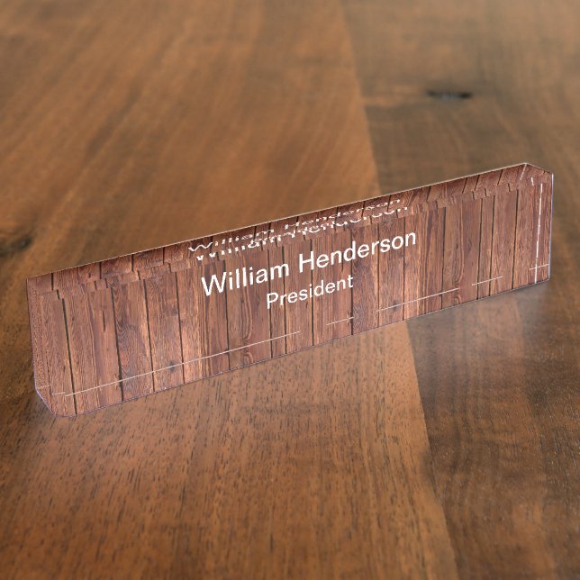 Company President Executive Nameplate (Side)