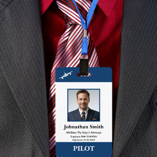 Company Professional Photo ID Security Pilot ID Badge