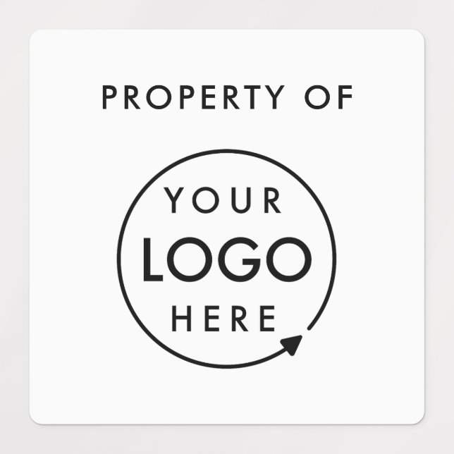 Company Property Logo | Business Asset Laptop (Design 1)
