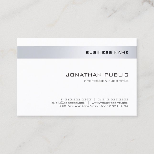 Company Simple Professional Template Elegant Business Card (Front)