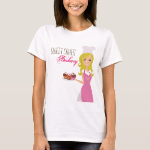 Company T-Shirt Blonde Baker on Pink Cup Cakes